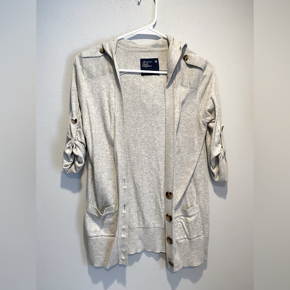 American Eagle hooded cardigan